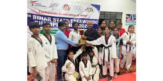 राज्य स्तरीय ताइक्वांडो चैंपियनशिप में तीसरे स्थान पर लखीसराय का कब्जा